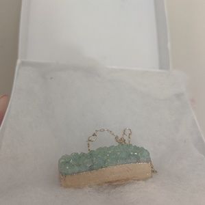 Druzy Green Necklace